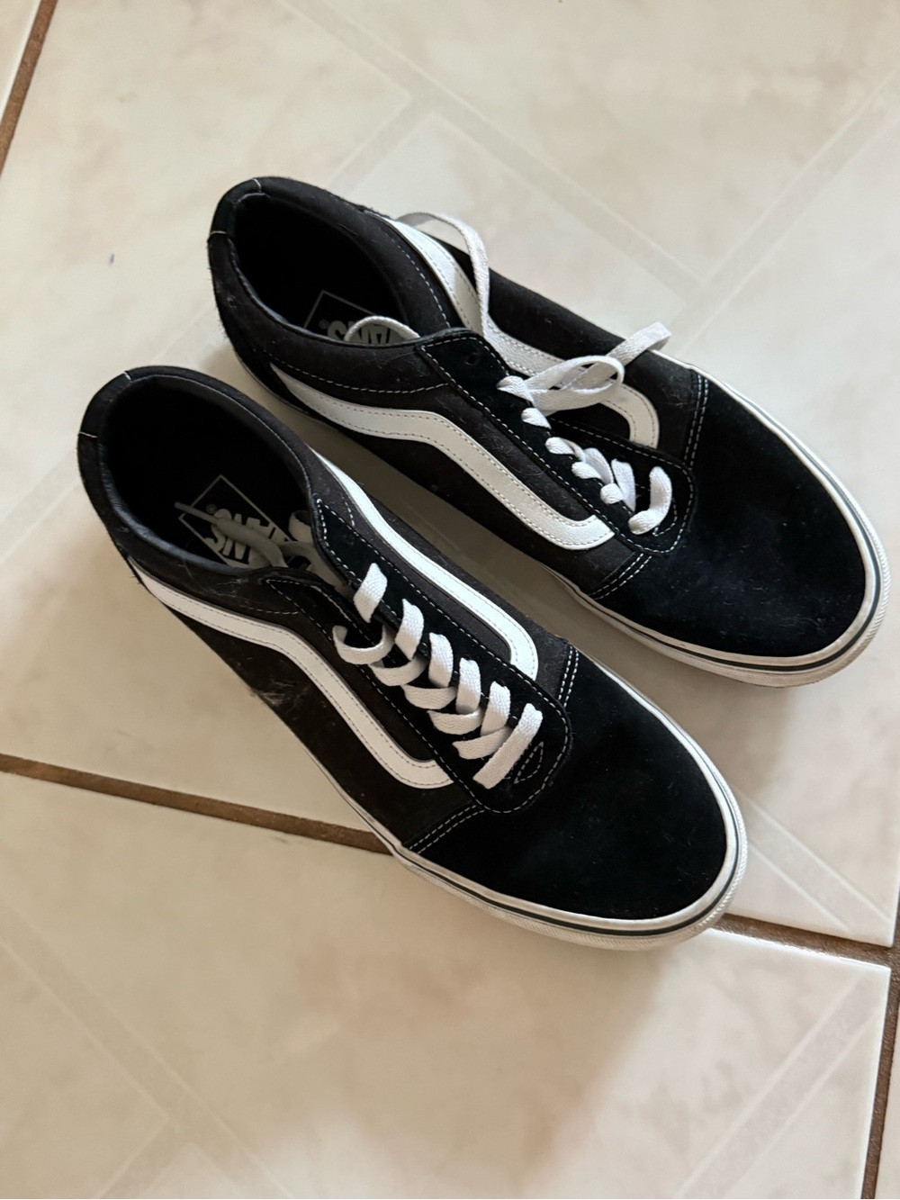Vans Black and White Old Skool Skate Sneakers